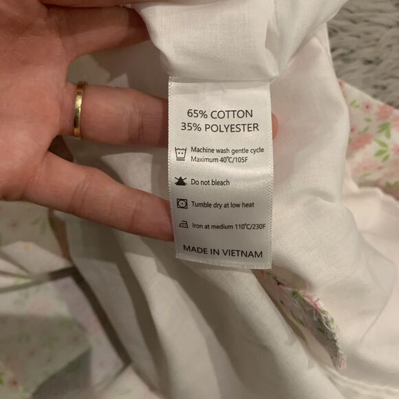 Aspen claire & Company Floral Smocked Dress White Pink Green Size 12 Months New - Picture 6 of 7